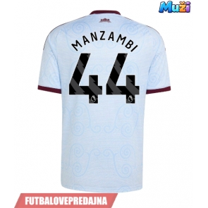 Lacne Muži Futbalové dres Aston Villa Johan Manzambi #44 2026-27 Krátky Rukáv - Tretina